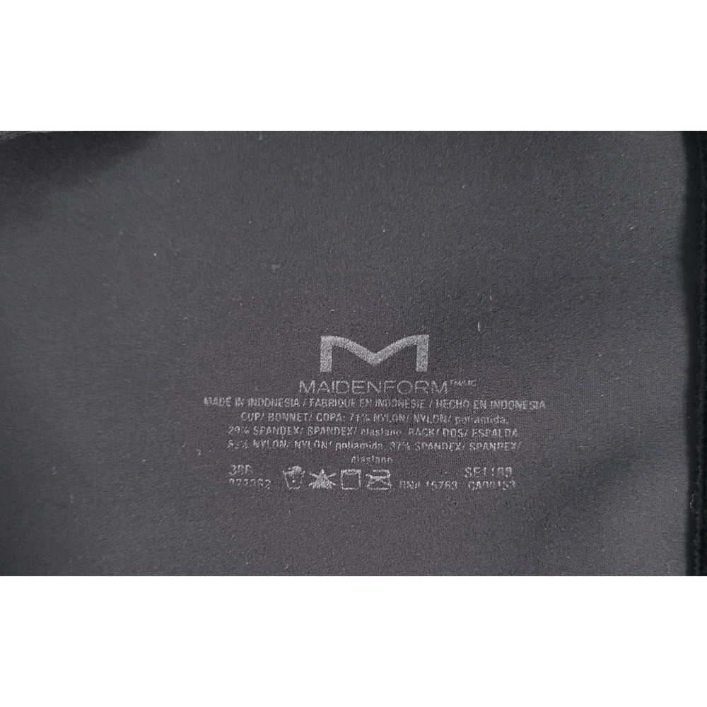 Maidenform T-Shirt Bra 38B Black Women's Wireless Lightly Padded SE1189 1910 - Picture 6 of 6